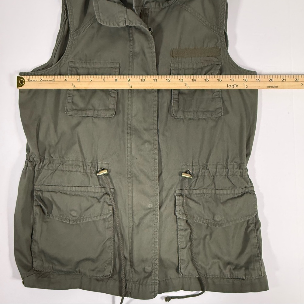 Utility Military Vest a.n.a. Olive Green Anorak Cargo Layering L Large - Picture 5 of 10